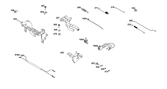Controls Group Diagram and Parts List for 386777-0011-G1  Briggs and Stratton Engine